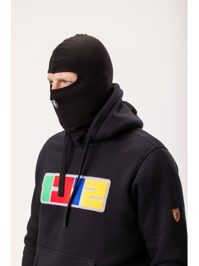 Full Face Hoodie mit Haube Applique 1312 Schwarz