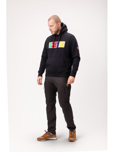 Full Face Hoodie mit Haube Applique 1312 Schwarz