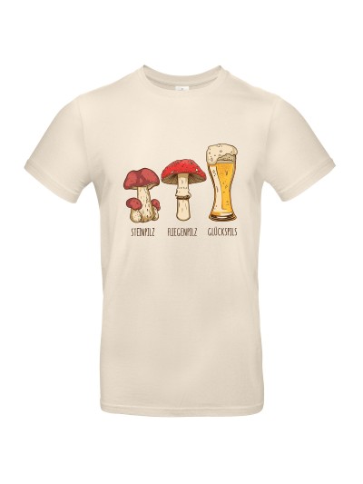 Glückspils Men's Mushroom Beer T-Shirt | grobejungs.de