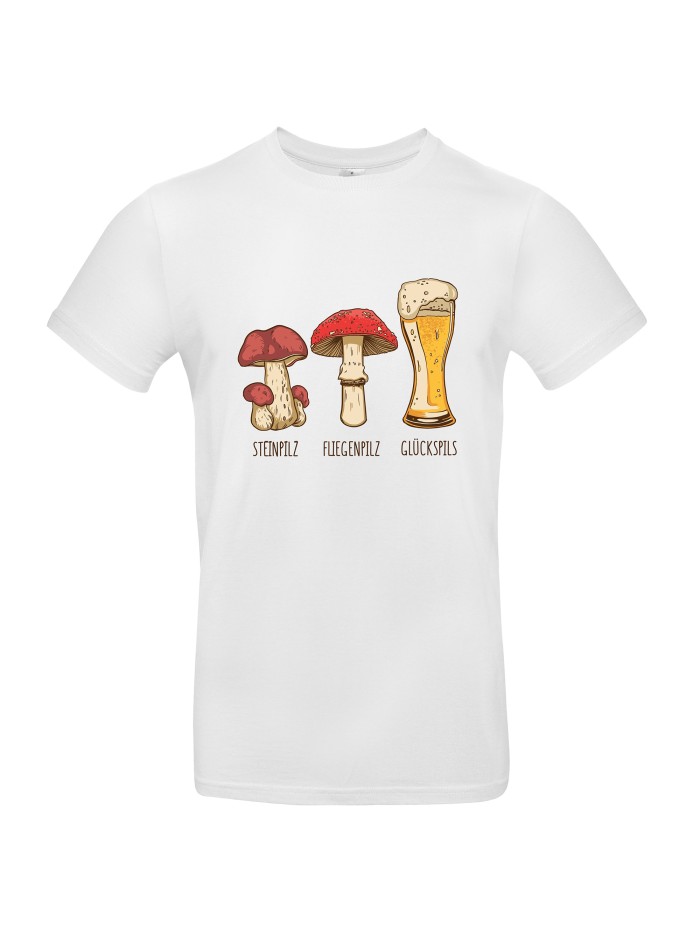 Glückspils Men's Mushroom Beer T-Shirt | grobejungs.de