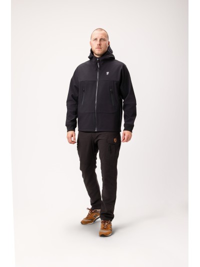 Full Face Softshelljacke Struggle Schwarz