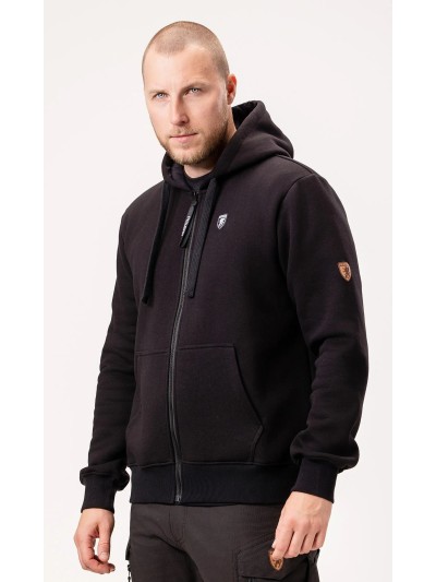 Full Face Zip Hoodie mit Sturmhaube Soody Schwarz