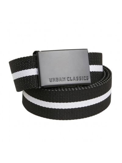 Urban Classics Canvas Belts Farbe Black/White Stripes