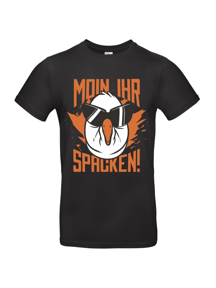 Moin Ihr Spacken T-Shirt mit Möwe | Grobe Jungs