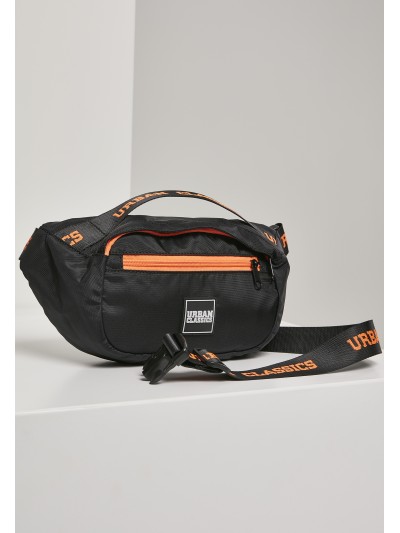 Basic Shoulder Bag Schwarz/Orange