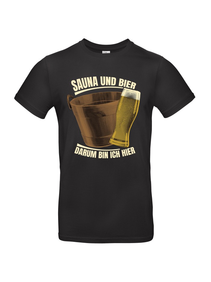 Sauna und Bier Men's T-Shirt, Beer Glass | grobejungs.de