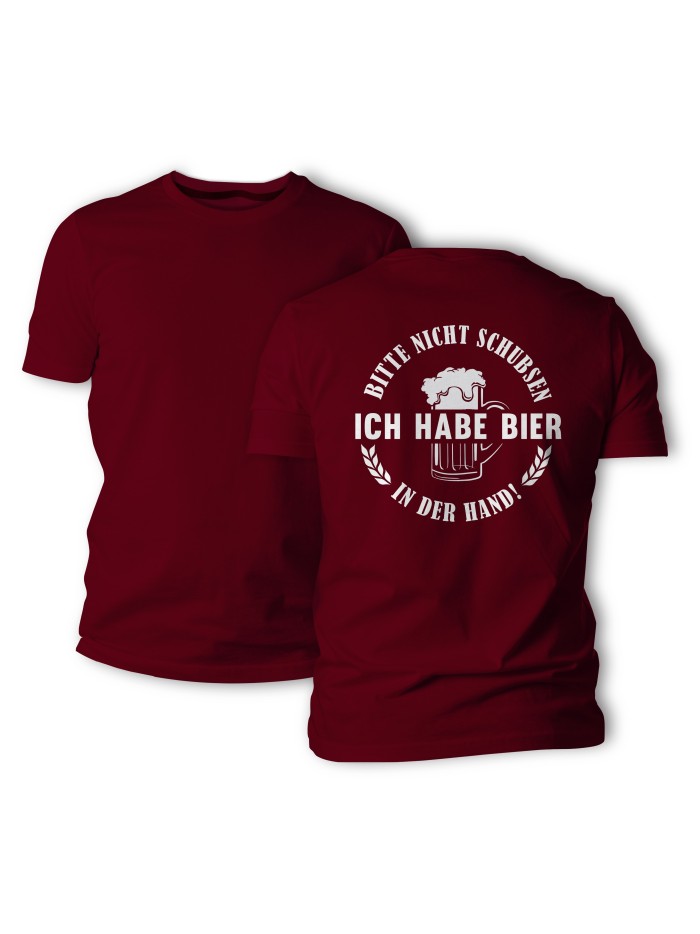 Bitte Nicht Schubsen Men's T-Shirt, Back Print | grobejungs.de