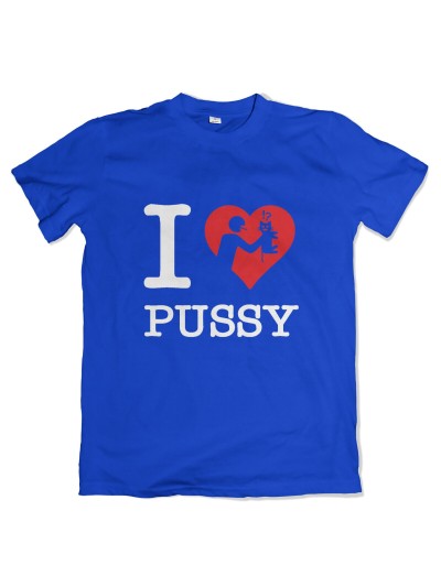 I Love Pussy Men's T-Shirt with Cat Print | grobejungs.de