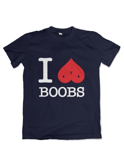 I Love Boobs Men's Novelty T-Shirt | grobejungs.de
