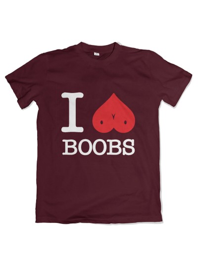 I Love Boobs Men's Novelty T-Shirt | grobejungs.de