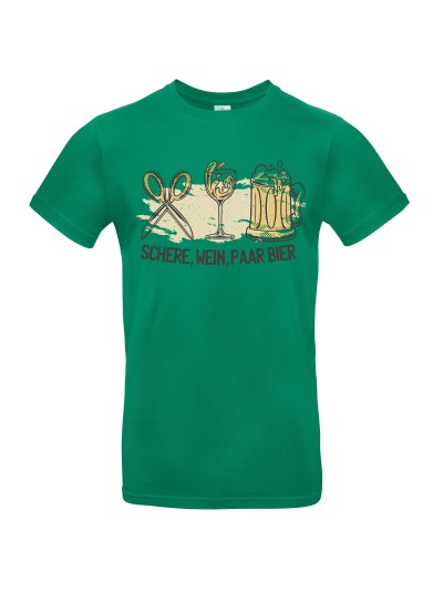 Schere, Wein, Paar Bier Men's T-Shirt | grobejungs.de