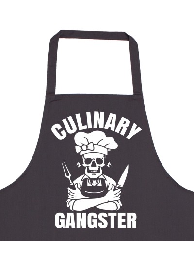 Culinary Gangster Skull Barbecue Apron