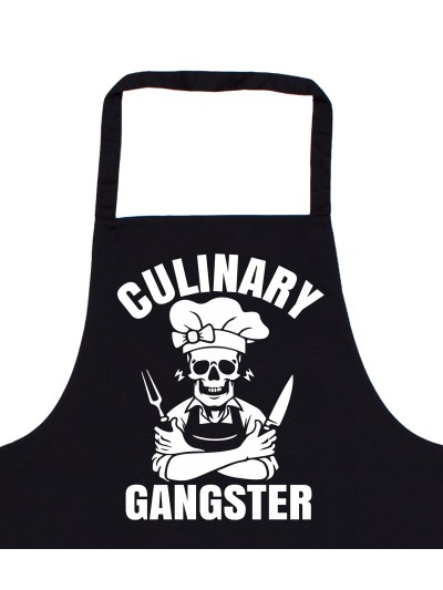Culinary Gangster Skull Barbecue Apron
