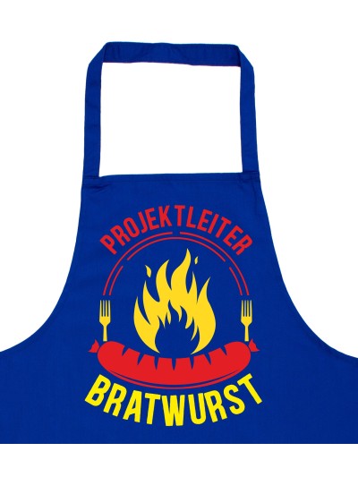 Projektleiter Bratwurst Apron, Red and Yellow