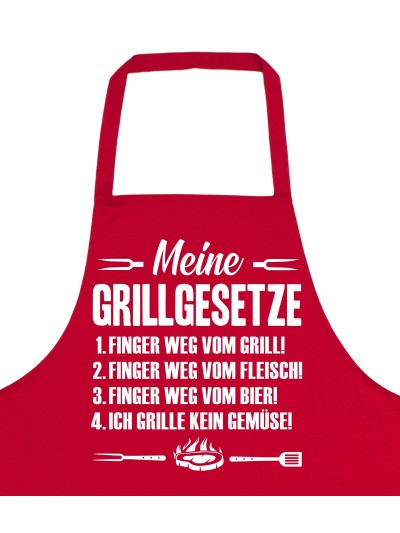 Meine Grillgesetze Apron with Four Grill Rules
