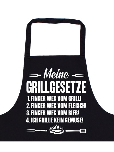 Meine Grillgesetze Apron with Four Grill Rules