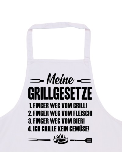 Meine Grillgesetze Apron with Four Grill Rules