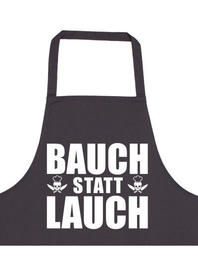 Bauch statt Lauch Grilling Apron with Skulls