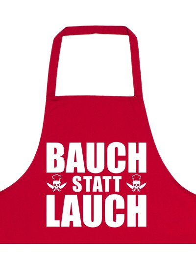 Bauch statt Lauch Grilling Apron with Skulls