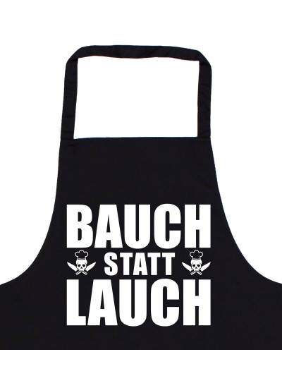 Bauch statt Lauch Grilling Apron with Skulls