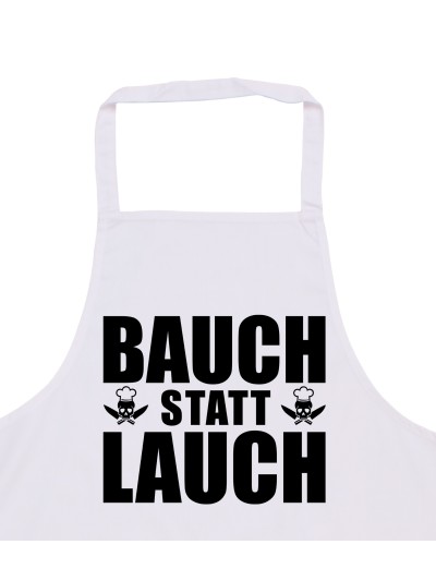 Bauch statt Lauch Grilling Apron with Skulls