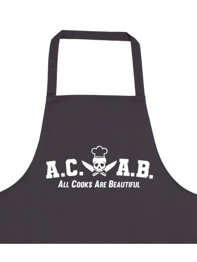 All Cooks Are Beautiful Apron with Skull