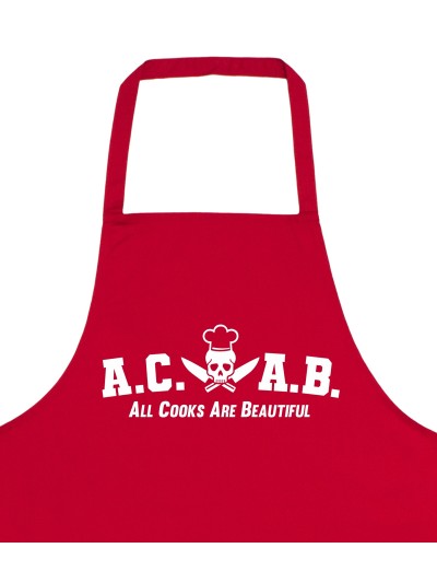 All Cooks Are Beautiful Apron with Skull