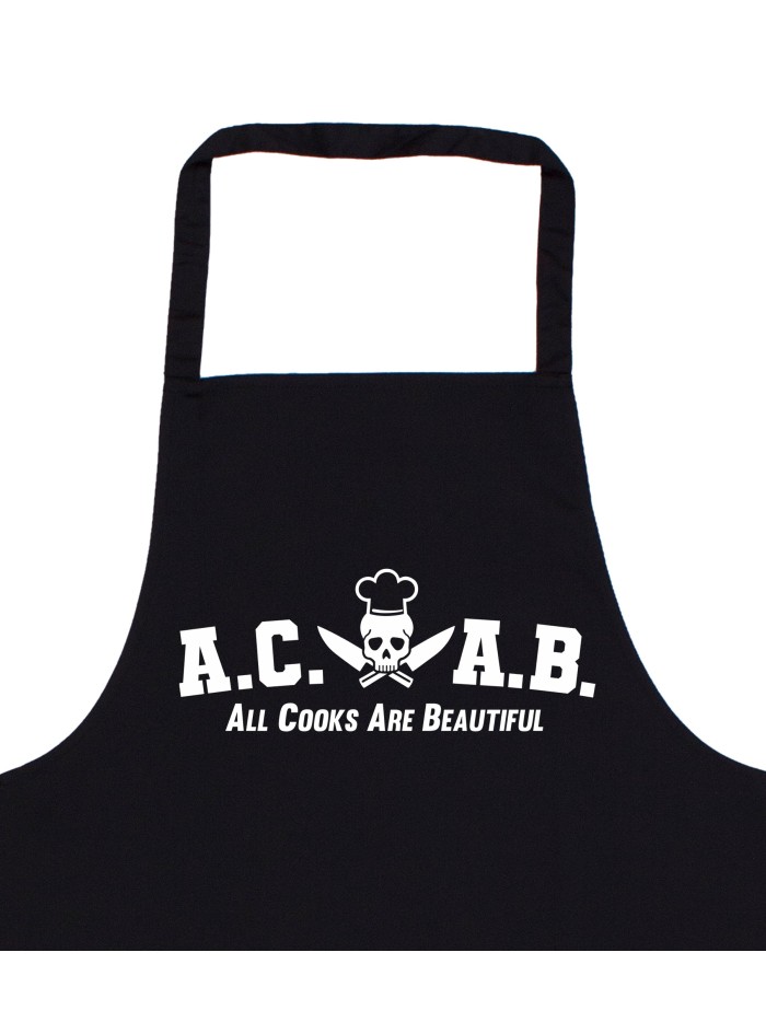 All Cooks Are Beautiful Apron with Skull
