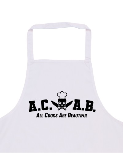 All Cooks Are Beautiful Apron with Skull