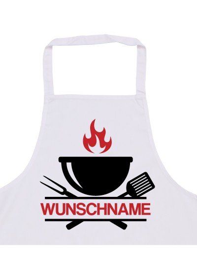 Grill Monogram Grillschürze personalisierte Kochschürze für Männer