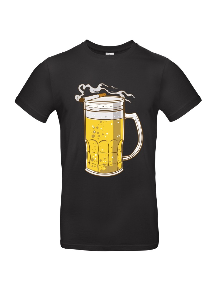 Beer And Cigarette Men's Pub T-Shirt | grobejungs.de