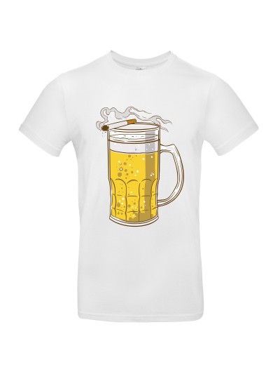 Beer And Cigarette Men's Pub T-Shirt | grobejungs.de