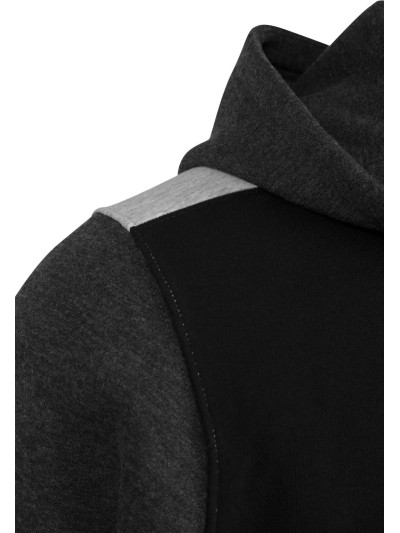3-Tone Sweat Zip Hoody Black/Grey | grobejungs.de
