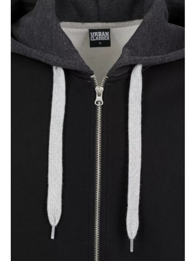 3-Tone Sweat Zip Hoody Black/Grey | grobejungs.de