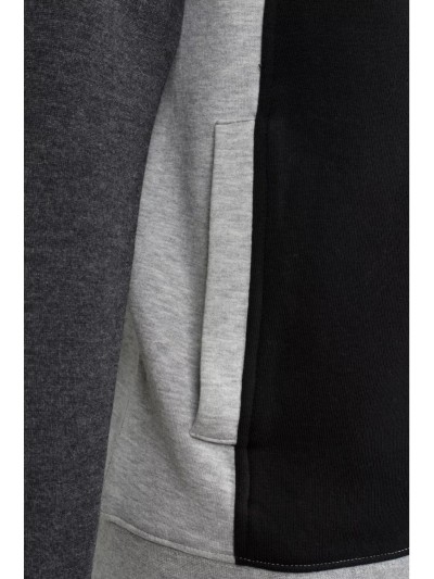 3-Tone Sweat Zip Hoody Black/Grey | grobejungs.de