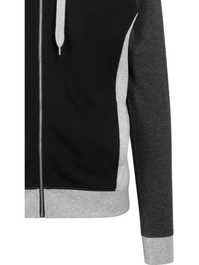 3-Tone Sweat Zip Hoody Black/Grey | grobejungs.de