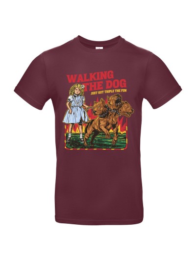 Walking The Dog Steven Rhodes Retro Horror T-Shirt | grobejungs.de