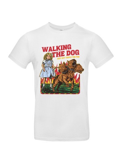Walking The Dog Steven Rhodes Retro Horror T-Shirt | grobejungs.de