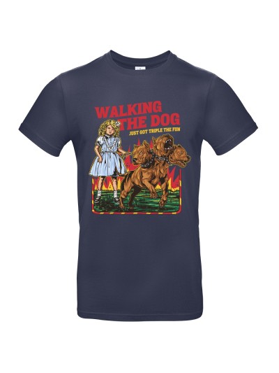 Walking The Dog Steven Rhodes Retro Horror T-Shirt | grobejungs.de