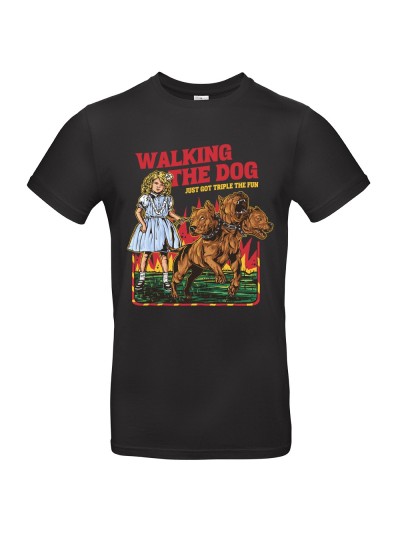 Walking The Dog Steven Rhodes Retro Horror T-Shirt | grobejungs.de