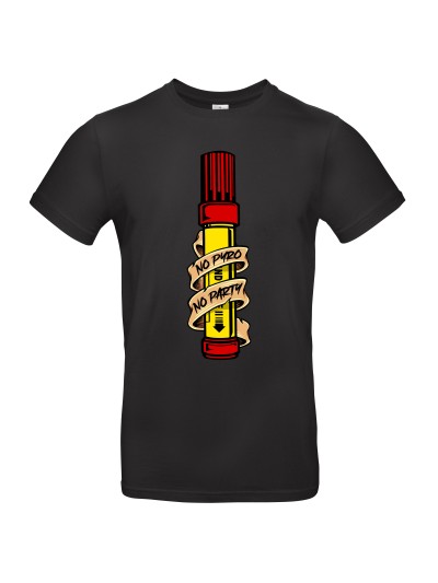 Herren T-Shirt No Pyro No Party Flare | grobejungs.de