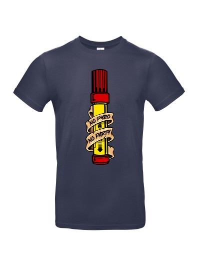 Herren T-Shirt No Pyro No Party Flare | grobejungs.de